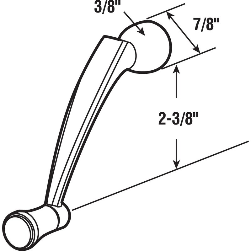 Prime-Line H 3958 3/8 In. Champagne (Tan) Diecast Crank Handle,