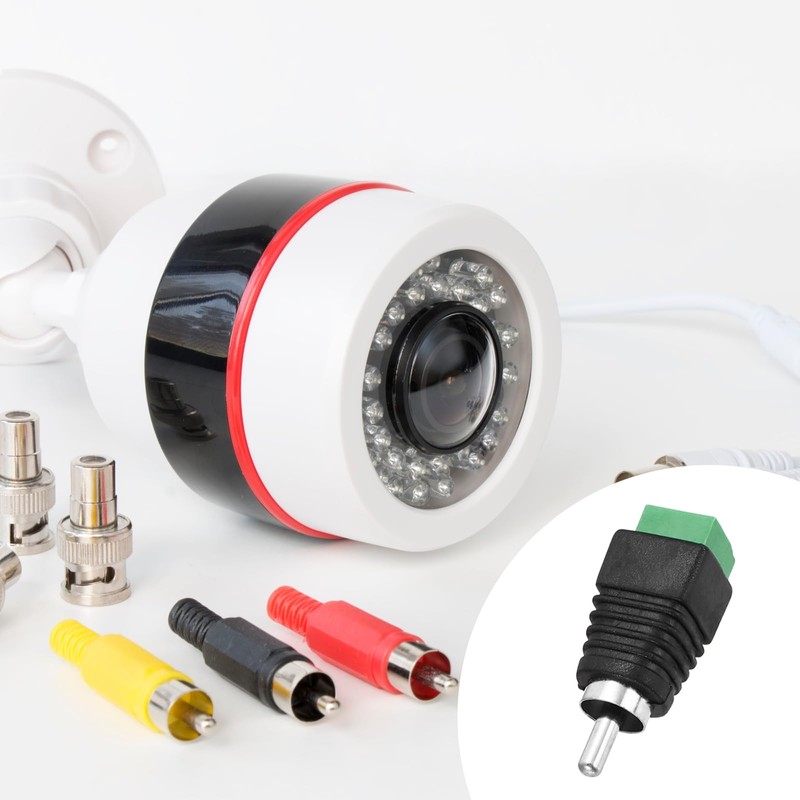 sourcing map 12Pcs RCA Cable Solderless Adapter, Audio/Video Speaker Wire
