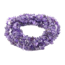 35 inches Chip Stone Loose Gemstones Beads Drilled Strand for Jewelry Making (Amethyst)