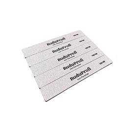 BuduProfi, Nagelfeile, 5 Stück, Pediküre, natürliche Nägel, semi-permanenter Nagellack, Acrygel, (Grit 100 / 180, gerade XXL)