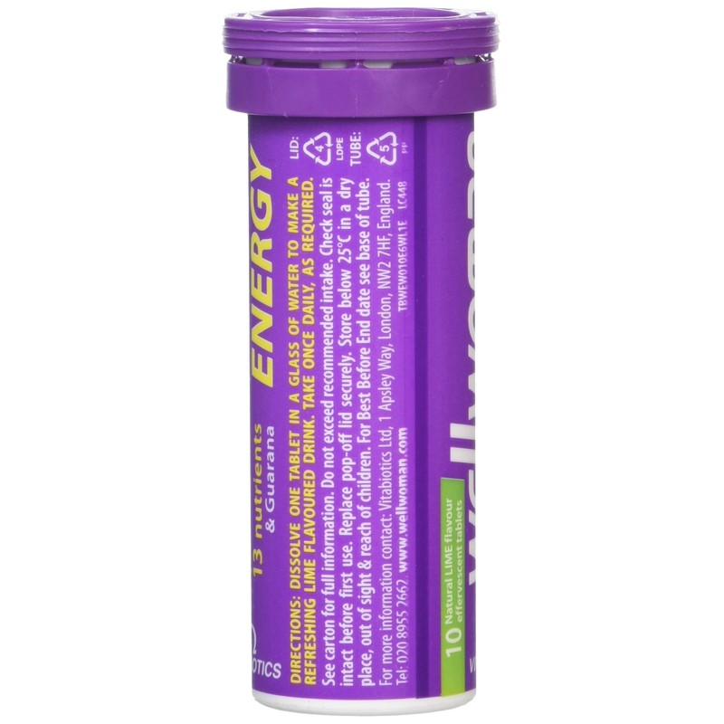 Vitabiotics Wellwoman Energy Lime, 10 Effervescent Tablets
