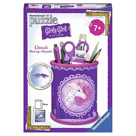 Ravensburger 12074–Girly Edition Unicorn Pencil Cup - 3D Jigsaw Puzzle 54 Pieces