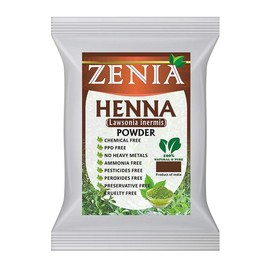 Zenia Pure Henna Powder (Lawsonia inermis) Triple Sifted 2023 Crop - Size: 1lb (454g)