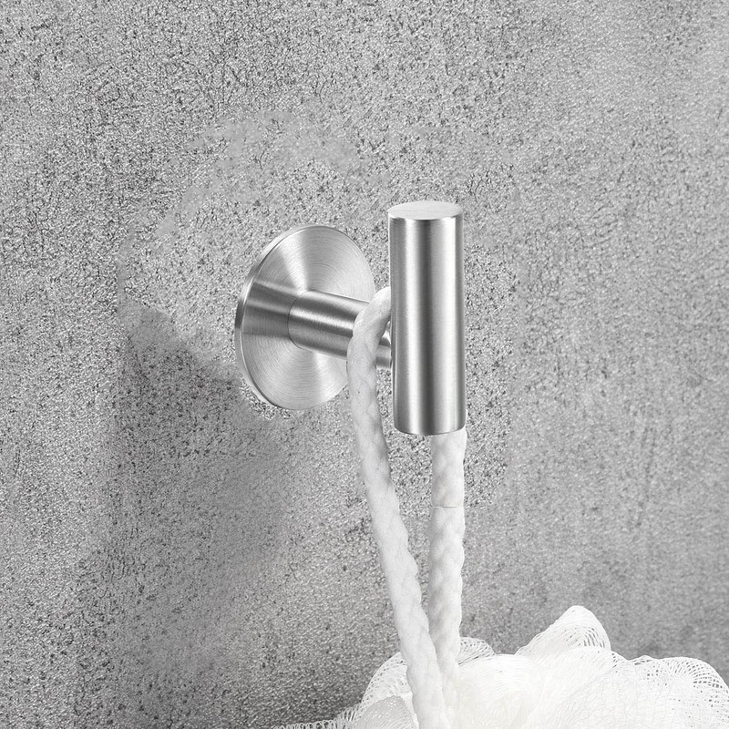 Vuzvuv Adhesive Brushed Nickel SUS304 Stainless Steel Towel Hooks –