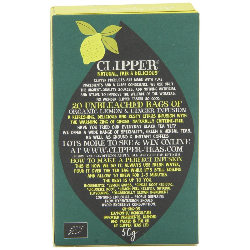 (10 PACK) - Clipper - Organic Lemon & Ginger |
