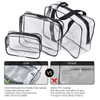 4Pcs Crystal Clear PVC Travel Toiletry Bag Kit for Women