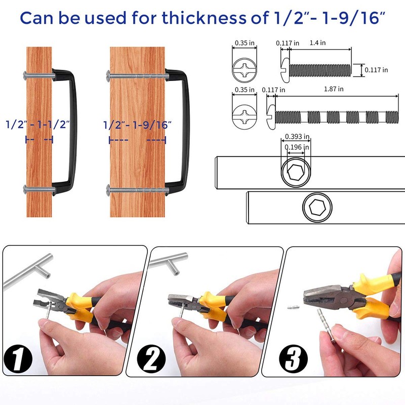 Ravinte 25 Pack 5 Inch Kitchen Cabinet Handles Matte Black