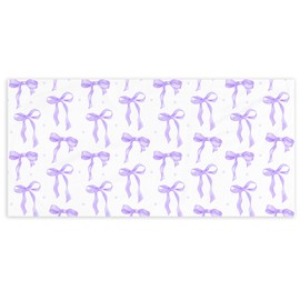 KSDUT Coquette Preppy Purple Bow Beach Towel - Aesthetic Girly Preppy Ribbon Pool Towels Microfiber Absorb Water Travel Towels 60x30 Inches for Bathroom Kitchen Gym Yoga, Gifts for Girls Lady