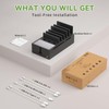 Charging Station Box for Smartphones and Tablets, Bamboo Cable Cord