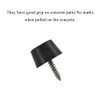 Acoeitl Black Soft Cutting Board Rubber Feet with Metal Screws