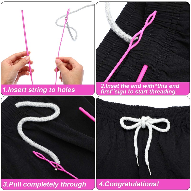 Drawstring Cords Replacement Drawstrings with Easy Threader for Sweatpants Shorts
