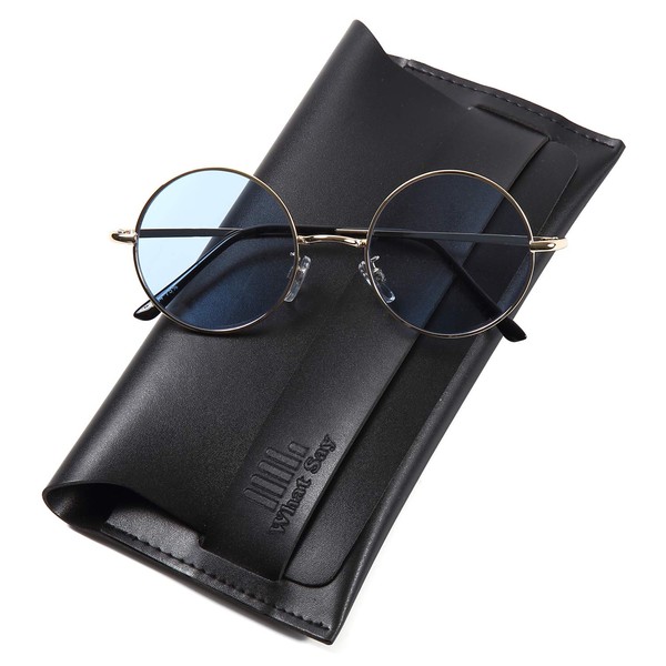 What Say Circle Gold Frame Color Lens Sunglasses 14 Colors