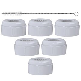 Pequeño Collares de repuesto para biberón para biberones estrechos de Dr. Brown's de 4 onzas y 8 onzas,diseño único,1 unidad (paquete de 6) sin BPA,compatible con botellas de plástico y vidrio,sin