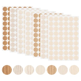 HARFINGTON 7 Sheets Screw Hole Covers Stickers 21mm 54 in 1 Self Adhesive Screw Covers Caps Waterproof Dustproof Sticker PVC for Wall Cabinet Desk Screws Furniture Repairing, 7 Colors