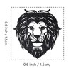 Lion Head Rubber Stamp, 3/5 Inch Small Mini Stamp for