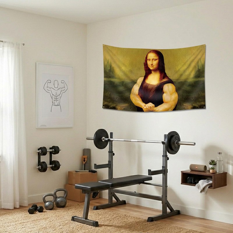 Mona Lisa Funny Flag 3x5 Ft with 4 Brass Grommets