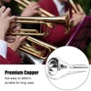 Trombone Mouthpiece, Brass, Portable, Silver-Plated Professional Mouthpiece for Most Tenor