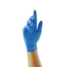Ink Jungle Blue Nitrile Gloves GS0031 GS0032 GS0033 GS0034 GS0035 Examination Nitrile Gloves - Multipurpose, Powder Free and Latex Free Disposable Gloves, Box of 100 Gloves, Blue (Extra Small)