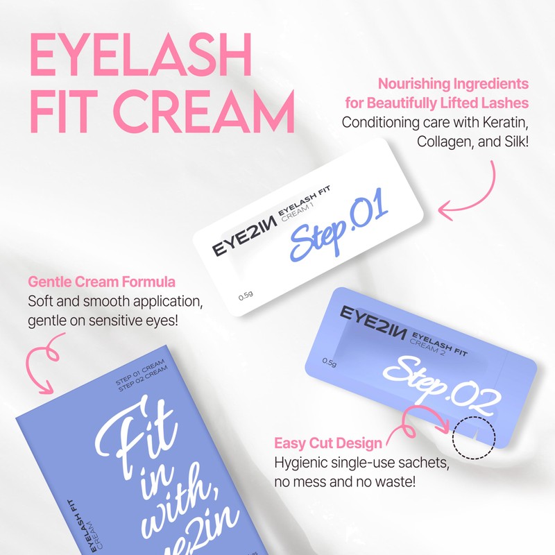 EYE2IN Eyelash Self Perm & Care Kit - 2-in-1 Lash