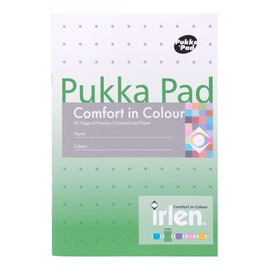 Pukka Pad Irlen A5 Exercise Book – Pack of 5 Staple Bound Notebooks with 80 Pages, 40 Sheets of 80GSM Paper – Designed with Guidance from the Irlen Institute to Help with Visual Processing – Green