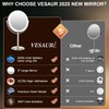 VESAUR 1X15X HD Lighted Makeup Mirror, 9" Large 5000mAh Rechargeable