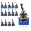 VIBICCK 15PCS SPST Mini Toggle Switch Miniature ON/ON 2 Pin