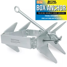 Better Boat Boat Box Anchor for Boats Small Folding Anchor up to 21 Foot