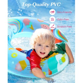 HeySplash Inflatable Swim Rings, 2 Pack Pool Floaties Party Toys Summer Swimming Rings Pool Floats, Inflatable Pool Tubes Cute Funny Swim Float Tube for Kids Adults Water Activities