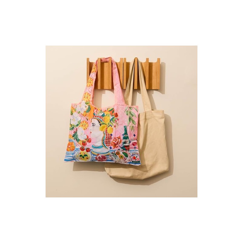 Foldable Shopping Bag, Illustrated Shopper, 47 x 35 cm, 15kg