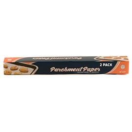 [2 PACK] Premium Baking Parchment Paper 18x50 | Non-stick Premium Quality Silicone Coated Baking Paper Roll for Cakes, Smoking, BBQ, Cookies, Pizza, Pan Liners, Kosher | 18 inch x 50 FT