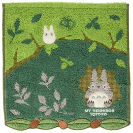 Marushin 1005039300 Mini Towel, Ghibli My Neighbor Totoro, Forest Tunnel, 100% Cotton, Antibacterial and Deodorizing Treatment