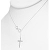 Classic Religious Infinity Cross Pendant Necklace with Silver