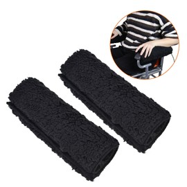 Topyond Comfortable Wheelchair Armrest Cover, Lamb Wool Cushioning, Memory Foam Layer Wheelchair Accessories for Various Equipment Wheelchair Cover Chair Arm Pads Wheelchair Wrap