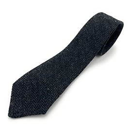 Harris Tweed Men's Neck Tie (Charcoal Herringbone)