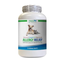 cat Skin Products - PET Allergy Relief - for Dogs and Cats - Stop ITCHING and HOT Spots - Healthy Immune Support - quercetin with bromelain for Cats - 1 Bottle (75 Tablets)