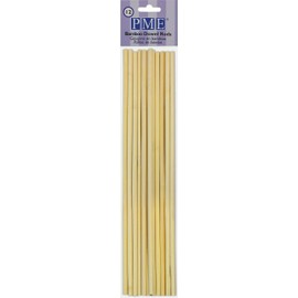 PME Bamboo Dowel Rods, Pack of 12,Beige,6 x 1 x 30 cm