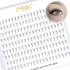 EMEDA Prefabricated Volume Fan 6D Eyelash Extension 9 Lines D Curl Lashes Volume Eyelashes 0.07 mm 9 mm 9 mm - 14 mm Mix Length Prefabricated Volume Lash Extensions 6D Cluster Eyelashes (6D 10 mm)