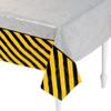 Fun Express Plastic Construction Zone Tablecloth, 54 x 108