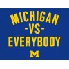 Unbranded Adesivo de futebol americano Michigan vs Everybody cortado