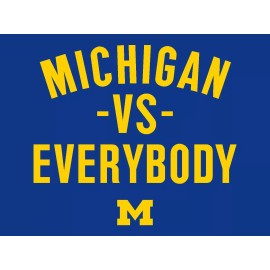 Unbranded Adesivo de futebol americano Michigan vs Everybody cortado