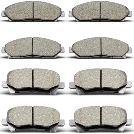 AnnoVinco 8PCS Front Rear Ceramic Brake Pads Replacement Kit Fits 2007-2013 For Acura MDX,2010-2013 For Acura ZDX, 2009-2015 For Honda Pilot 2017-2022 For Honda Ridgeline(D1280 D1281)