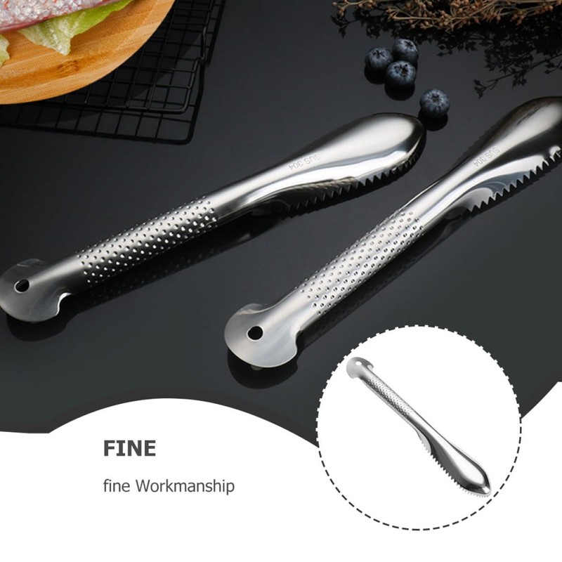 Ciieeo Stainless Steel Fish Tool Reusable Fish Descaler with Sharp