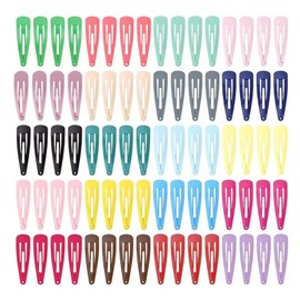 HappyHome Cute Patching Clips, Colorful Hair Clips, 20 Colors, 80 Pieces, For Children and Adults, Bangs, Hair Clips, Three Pins Hair Accessories