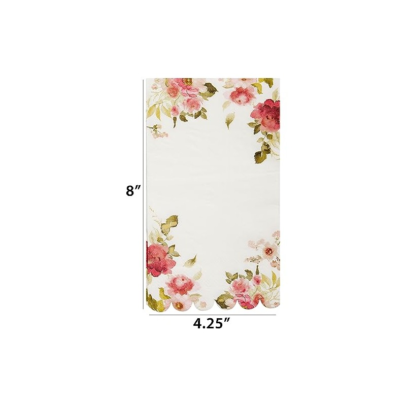C.R. Gibson Floral Heart Guest Napkins, 16 Count (TW8-25403)