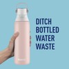 Brita Stainless Steel Water Filter Bottle, 20 Ounce, Rose, 1