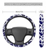 DBBXHZJY Blue Cow Print Steering Wheel Cover Women Non Slip