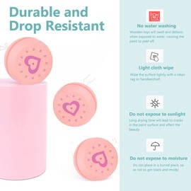 VGEBY1 Yo-yo Ball Toy, Kids Wooden Cartoon Yoyo Beginner Yo-yo Toys Early Educational Yo-yo Ball Toy for Kids Children(Pink Heart)