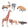 6Pcs Animals Toys Set Simulation Vivid Wild Jungle Zoo Plastic