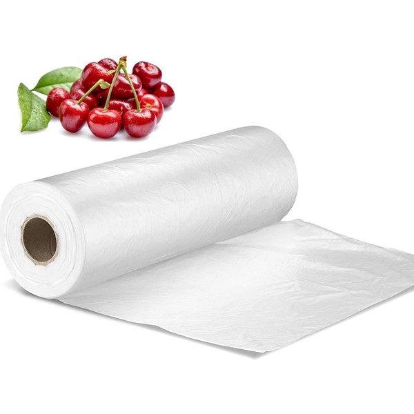 14" X 20" Plastic Produce Bag on a Roll, Clear Food Storage Bags for Bread Fruits Vegetable, 350 Bags/Roll