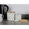 Purely Home Scattered Bees Sugar Canister - White Metal Enamel